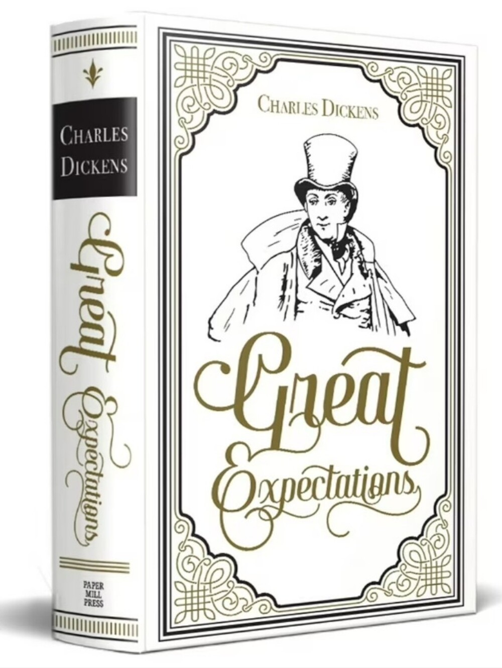 Charles Dickens "Great Expectations" Hard cover Book - White & Gold